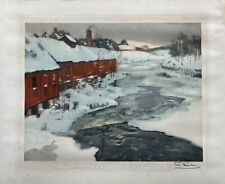 * * MASSIVE SALE * *   FRITS THAULOW PHOTOLITHOGRAPH  (WAS £550 NOW £250) for sale  Shipping to South Africa