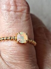 Ethiopian Opal Gold Over Sterling Silver Ring Size N/O for sale  ROMFORD