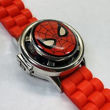 Relógio Marvel Spider-Man Accutime prata vermelho roda giratória precisa de bateria comprar usado  Enviando para Brazil