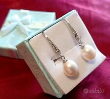 Orecchini argento perle usato  Caltanissetta