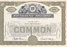 "DE COLECCIÓN 1958 ""WEST VIRGINIA PULP AND PAPER COMPANY" Certificado de acciones compartido segunda mano  Embacar hacia Mexico