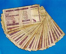 25 x 5 mil millones de dólares de Zimbabue cheque agrícola especial 2008 25 piezas paquete de billetes segunda mano  Embacar hacia Mexico