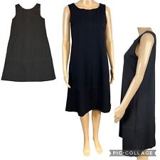 Used, Eileen Fisher Womens Tent Dress Sleeveless Silk Lined Midi Black Relaxed Fit XS for sale  Shipping to South Africa