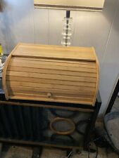 Nice Wooden Roll Top Bread Box 16 X 7 Made In Ca for sale  Shipping to South Africa
