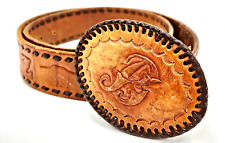 Leather tooled belt for sale  Great Falls