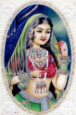 Indian Miniature Painting Indian Queen Portrait Beautiful Lady Fine Painting for sale  Shipping to Canada