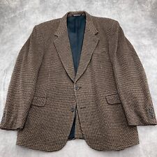 Blazer masculino coleção executiva 44L lã preta bronzeada cabelo de camelo Houndstooth carreira comprar usado  Enviando para Brazil