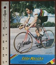 Foto autografada de Eddy Merckx em camiseta arco-íris campeão mundial, 9 x 6,5 polegadas, usado comprar usado  Enviando para Brazil