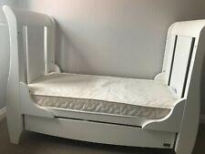 Tutti Bambini Katie  Sleigh Cot Bed with Under Bed Drawer - White for sale  STOWMARKET