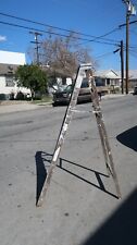 Vintage Wood Ladder Rustic For Home Decor - Photo Shoot Folding 67" for sale  South El Monte