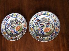 Pair of antique Ashworth/ Masons ironstone china plates for sale  BETCHWORTH