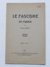 Fascisme edition 1926 d'occasion  France