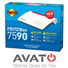 AVM FRITZBox 7590 VDSL DSL Supervectoring Gigabit Modem MESH WLAN MU-MIMO *TOP*  comprar usado  Enviando para Brazil