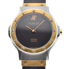 Relógio feminino Hublot MDM Classic 1280.2 mostrador preto quartzo E#130759 comprar usado  Enviando para Brazil