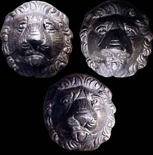 Medalla de Gladiador Adorno Aplique Romano de Bronce Máscara de León Artefacto Romano ANTIGUO segunda mano  Embacar hacia Argentina