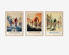 Usado, Juego de carteles de ciclismo regalos de ciclismo póster de bicicleta vintage ciclismo segunda mano  Embacar hacia Argentina