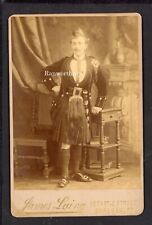 CABINET CARD  VICTORIAN SCOTSMAN SCOTTISH CLAN FULL KILT  DRESS   c1880  #2420 for sale  Shipping to South Africa