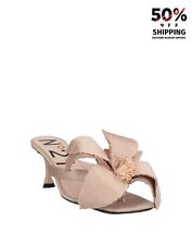 RRP€550 N 21 Satin Thong Sandals US9 UK6 EU39 Pink Flower Motif Made in Italy for sale  Shipping to South Africa
