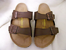 Birkenstock mens slip on sandals size uk 11 eu 45 brown #3104, used for sale  Shipping to South Africa