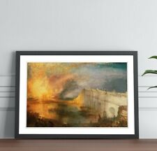 J M W TURNER BURNING HOUSES OF COMMONS FRAMED ART POSTER PAINTING PRINT 4 SIZES for sale  Shipping to South Africa