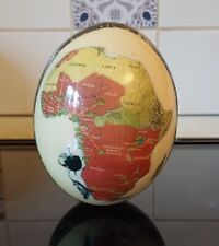 Decorated Ostrich Egg, Signed F.Kondowe, Decoupaged African Ostrich Egg for sale  Shipping to South Africa