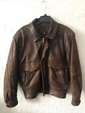 Vintage ~ Field Gear ~ Brown Leather Bomber Jacket Men’s Size S for sale  Shipping to South Africa