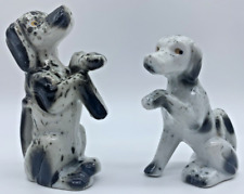 Vintage Ceramic Porcelain Dalmation Dog Figurines Brown Shake and Sit Japan for sale  Shipping to South Africa