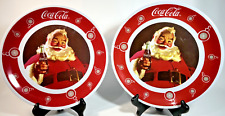 2 Vajilla Coca Cola Gibson 2009 Navidad Santa Claus Platos de Plástico Vintage. segunda mano  Embacar hacia Argentina