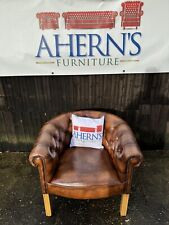 tan leather tub chair for sale  BOSTON