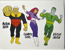 FOLHA MODELO GALAXY TRIO IMPRESSÃO Hanna Barbera Vapor Man Gravity Girl Meteor Man comprar usado  Enviando para Brazil