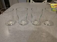 Set of 4 Mini Coca Cola Coke Clear Glasses Small 4.5" Printed Drinkware for sale  Shipping to South Africa