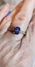 Sterling Silver Vermeil BBJ Tanzanite And Diamond Ring 8 for sale  Shipping to South Africa