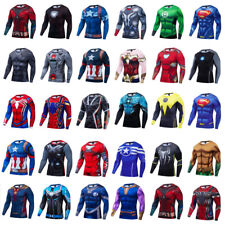 Camisetas masculinas de compressão estampadas em 3D Marvel Avenger camiseta academia manga longa comprar usado  Enviando para Brazil