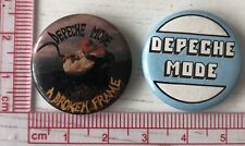 2x Vtg 80s Depeche Mode 25mm Pin Badge A Broken Frame New Wave Band, used for sale  Shipping to South Africa