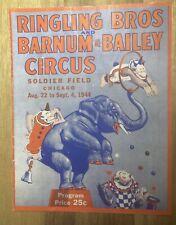 Ringling Bros Barnum & Bailey Circus Program agosto de 1944 Chicago Soldier Field comprar usado  Enviando para Brazil