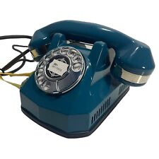 Monofone elétrico automático modelo 40 mostrador cromado telefone pintado azul-petróleo baquelite comprar usado  Enviando para Brazil