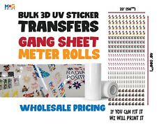 Bulk 3D UV Stickers Custom Metre Gang Sheet Personalised DTF Printing Wholesale for sale  Shipping to South Africa