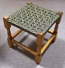 Hardwood footstool woven for sale  CHIPPING NORTON