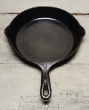 Vintage Early Antique Embossed Raised #8 Cast Iron Skillet Double Pour Heat Ring for sale  Shipping to South Africa
