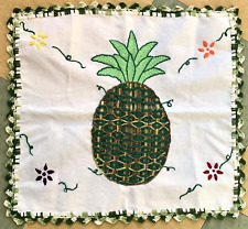 Embroidered linen pineapple for sale  Sun Valley