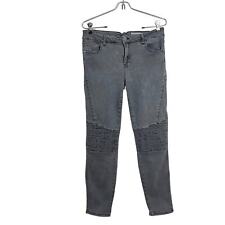 Jeans pistola cinza Audrey Moto skinny cintura média tencel-algodão elástico tornozelo tamanho 29, usado comprar usado  Enviando para Brazil
