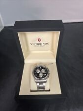 Relógio masculino Victorinox Swiss Army Officer aço inoxidável mostrador cronógrafo preto 241455 comprar usado  Enviando para Brazil