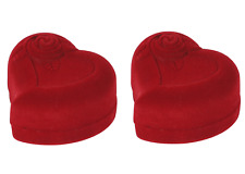 Paquete de 2 Caja de Anillo Rosa Roja en Forma de Corazón, Caja de Pendientes, Pendientes Caja de Regalo, Estuche de Anillo segunda mano  Embacar hacia Argentina