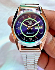 Relógio de pulso masculino Seiko 5 automático lindo mostrador azul dia/data ⌚ Frete grátis comprar usado  Enviando para Brazil
