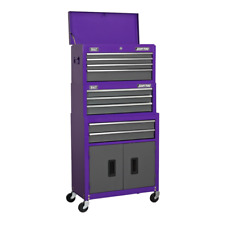 Sealey Tool Chest Roller Cabinet Box Combination Purple 9 Drawer Ball Bearing, used for sale  Shipping to South Africa