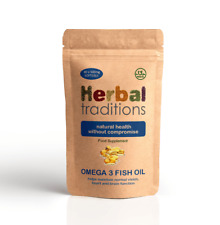 Usado, Cápsulas gelatinosas de óleo de peixe ômega 3 Herbal Traditions - Halal  comprar usado  Enviando para Brazil