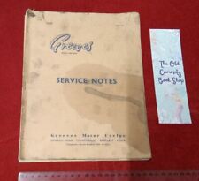 Greeves service notes. for sale  Shipping to Ireland