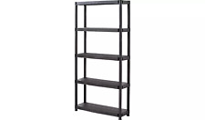 5 TIER PLASTIC HEAVY DUTY RACKING SHELVES STORAGE UNIT GARAGE for sale  Shipping to South Africa
