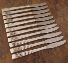 Lote de 11 cuchillos de parrilla comunitarios vintage plateados Oneida Coronación lote C segunda mano  Embacar hacia Argentina