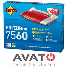 AVM FRITZBox 7560 VDSL DSL Modem 4-Port Gigabit WLAN MESH Router *24M Gewährl.* comprar usado  Enviando para Brazil